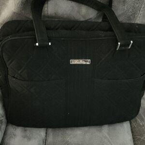 Vera Bradley Black Quilted Laptop Bag